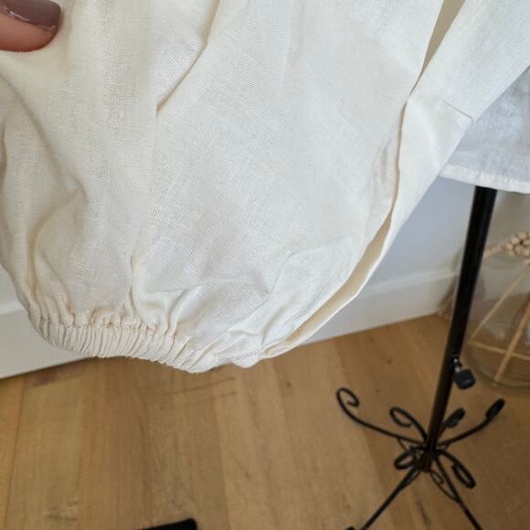 Joe's Jeans Embroidered Eyelet Long Sleeve Cotton Button Up Blouse NEW - Picture 8 of 14